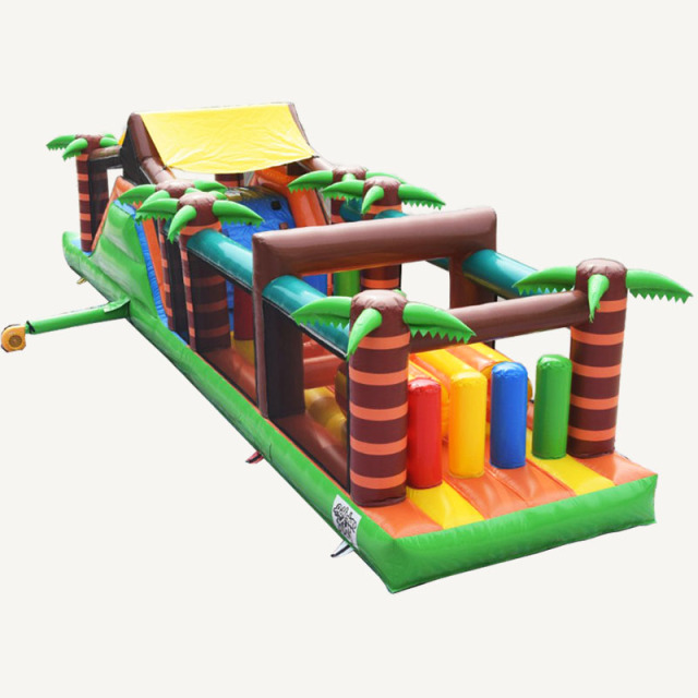 jungle fun run inflatable obstacle