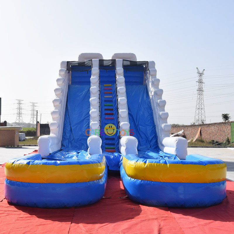 Dual Lane white wave water slide