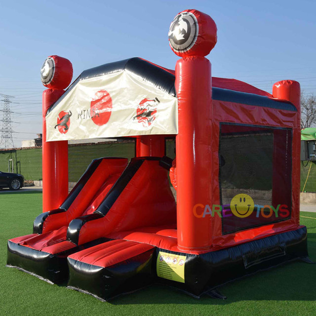 Red Black Ninja Bouncer with slide