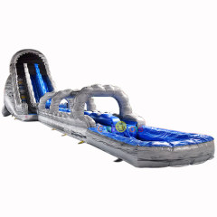 Grey Marble inflatable waterslide with slide n slide