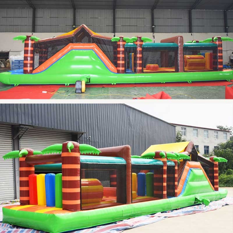 jungle fun run inflatable obstacle