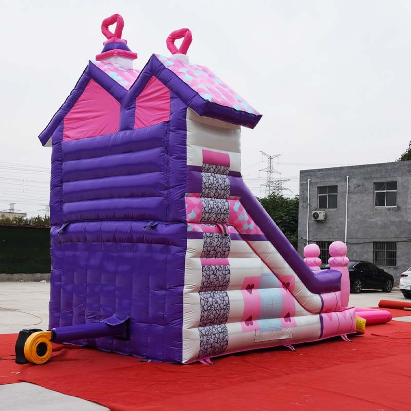Lovely Pink princess house water slide