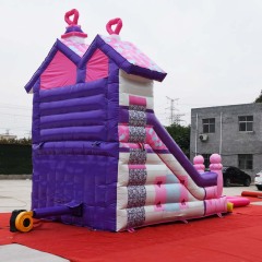 Lovely Pink princess house water slide