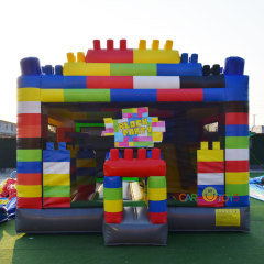 Building Block Bounce house with slide combo
