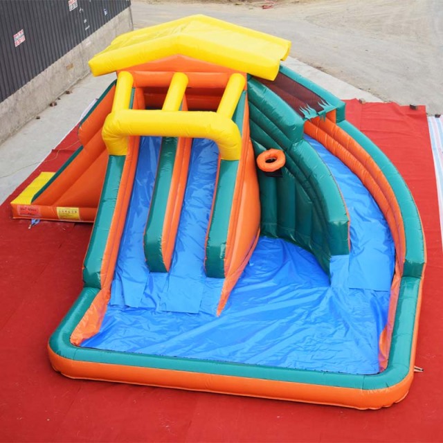 Fun house inflatable water slide