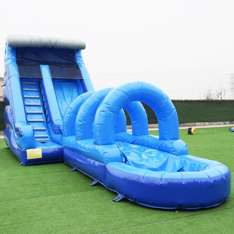 Blue wave water slide with slip n slide