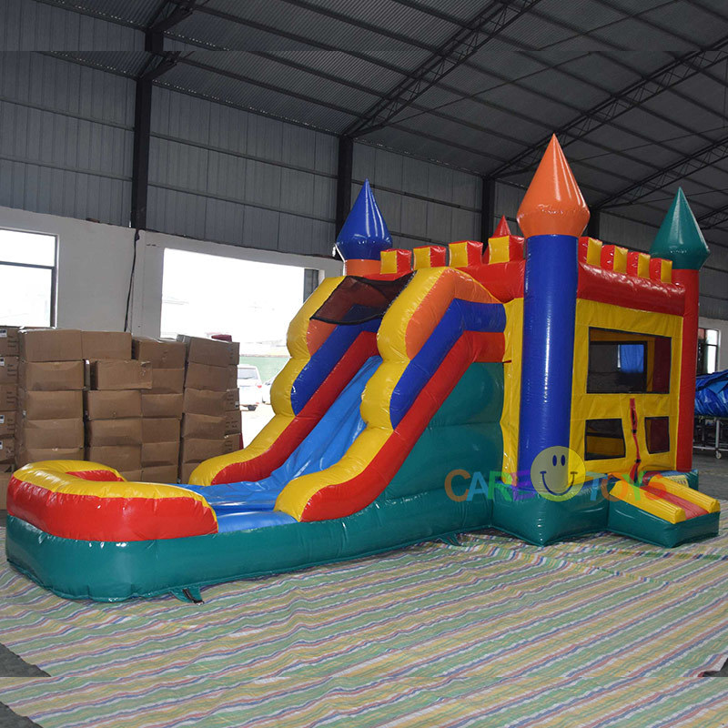 Rainbow Castle Inflatable Water Bounce House Combo