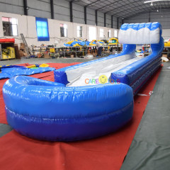 Single lane inflatable slip and slide