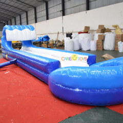 Single lane inflatable slip and slide