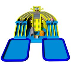 Spongebob Theme Inflatable Water Slide Pool Waterpark
