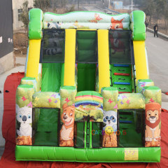 Jungle animal zoo inflatable slide