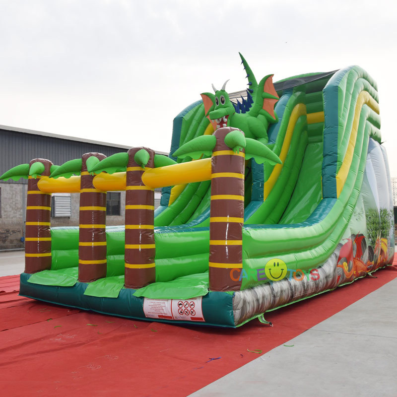 dual lane dragon inflatable slide