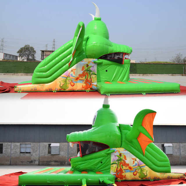 Snappy dragon inflatable slide