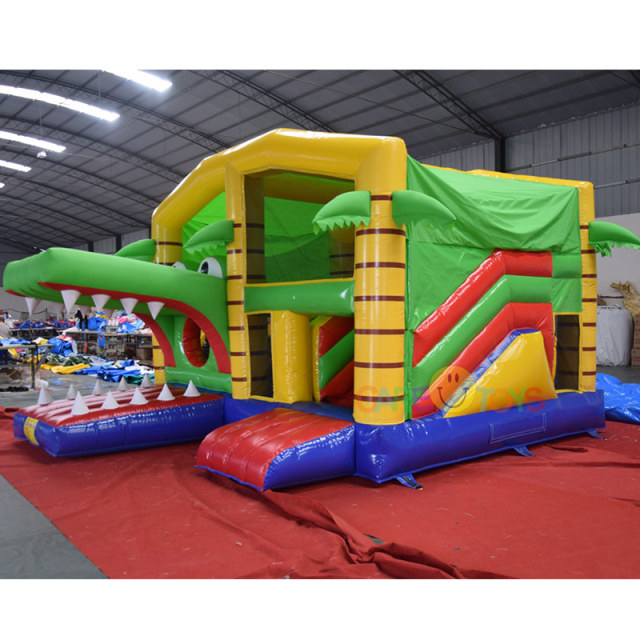 Jungle Crocodile Themed Bouncy Castle with Slide