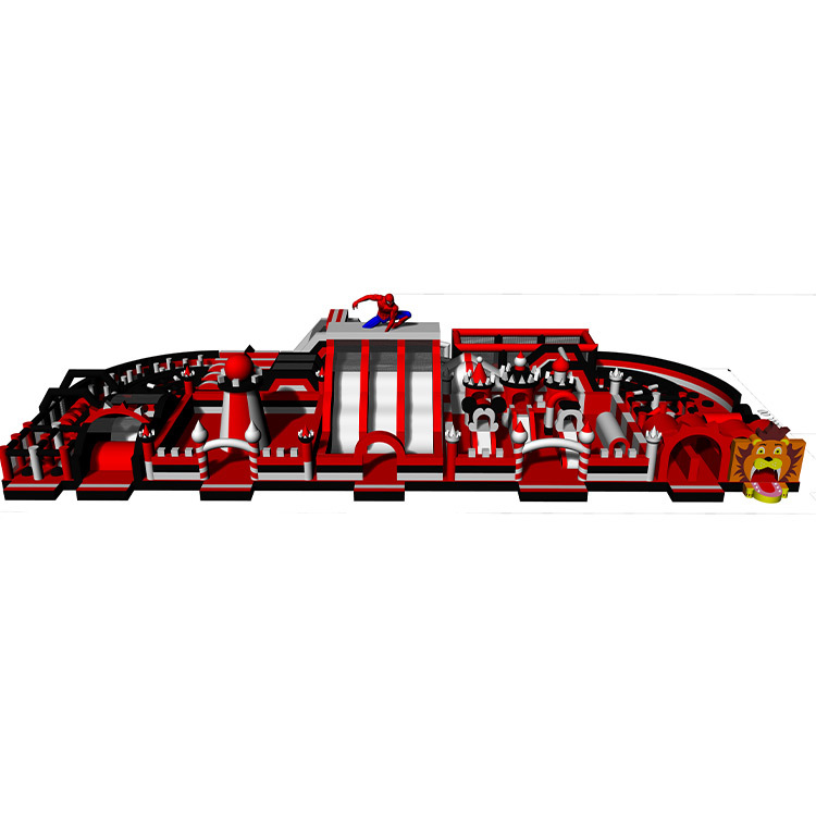custom red/black indoor inflatable theme park