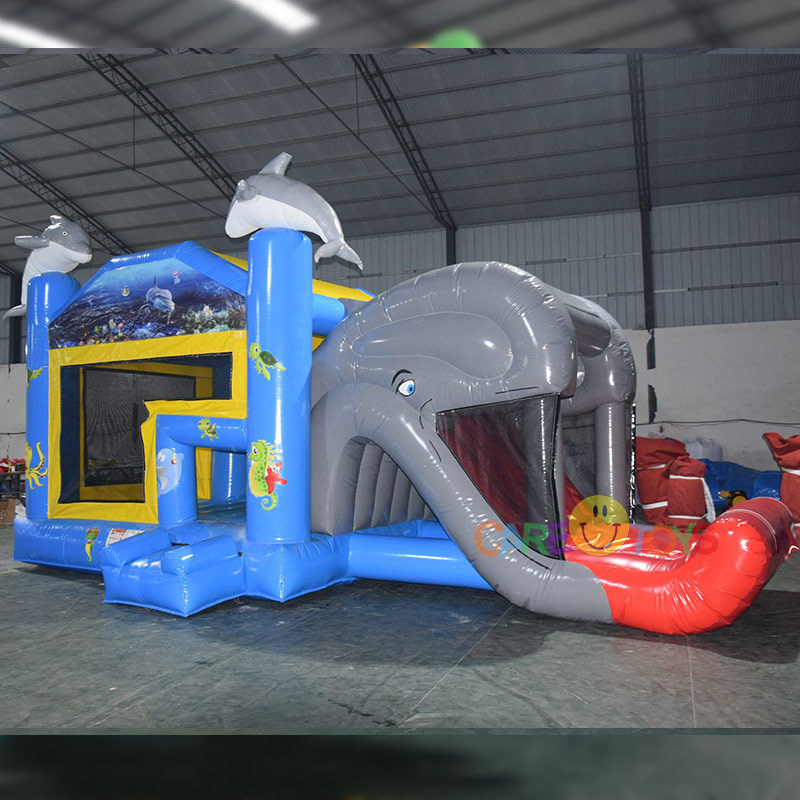 Shark bouncer with slide