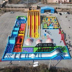 50x40m world's biggest outdoor inflatable theme park