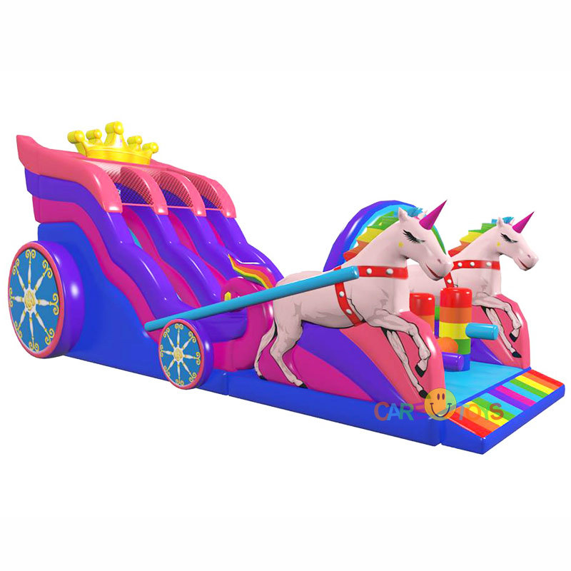 princess carriage inflatable slide
