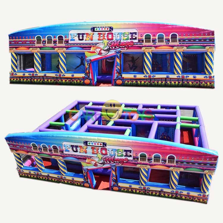 Carnival fun house inflatable maze