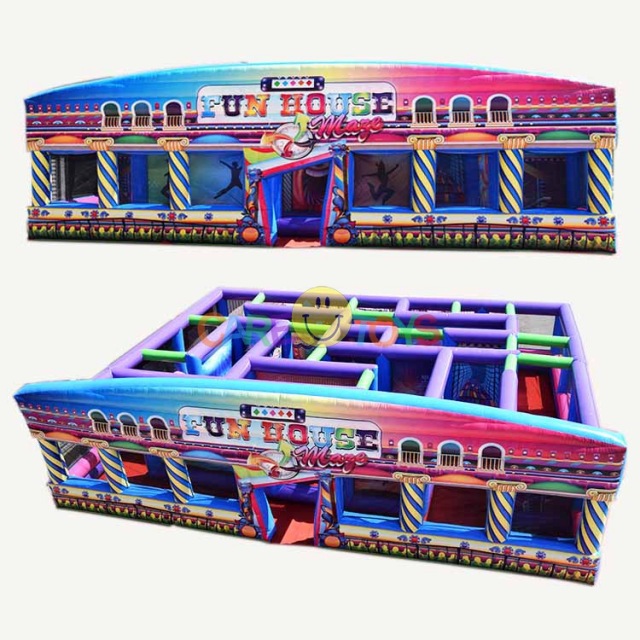 Carnival fun house inflatable maze