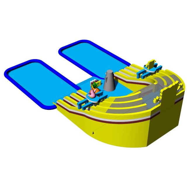 Spongebob Theme Inflatable Water Slide Pool Waterpark
