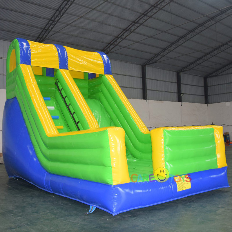 custom green yellow blue slide