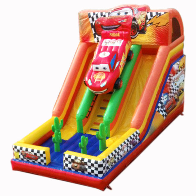 Cars themed inflatable slide