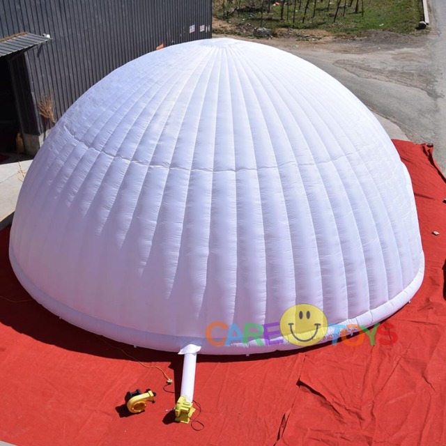 White Inflatable air dome tent