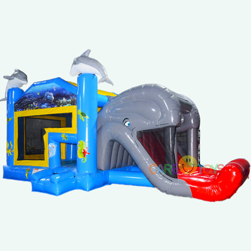 Shark bouncer with slide
