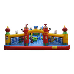 16x9m cartoon inflatable playground