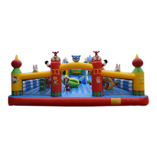 16x9m cartoon inflatable playground