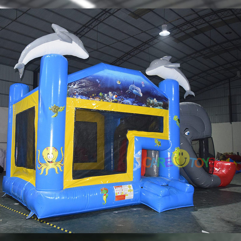Shark bouncer with slide