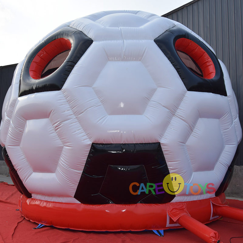 Giant 3D football bouncy castle