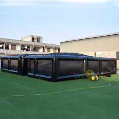 Black inflatable maze for hunted house