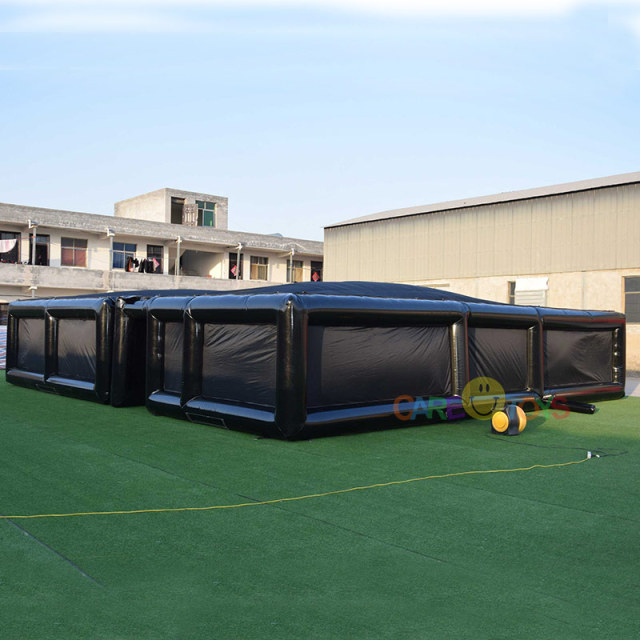 Black inflatable maze for hunted house