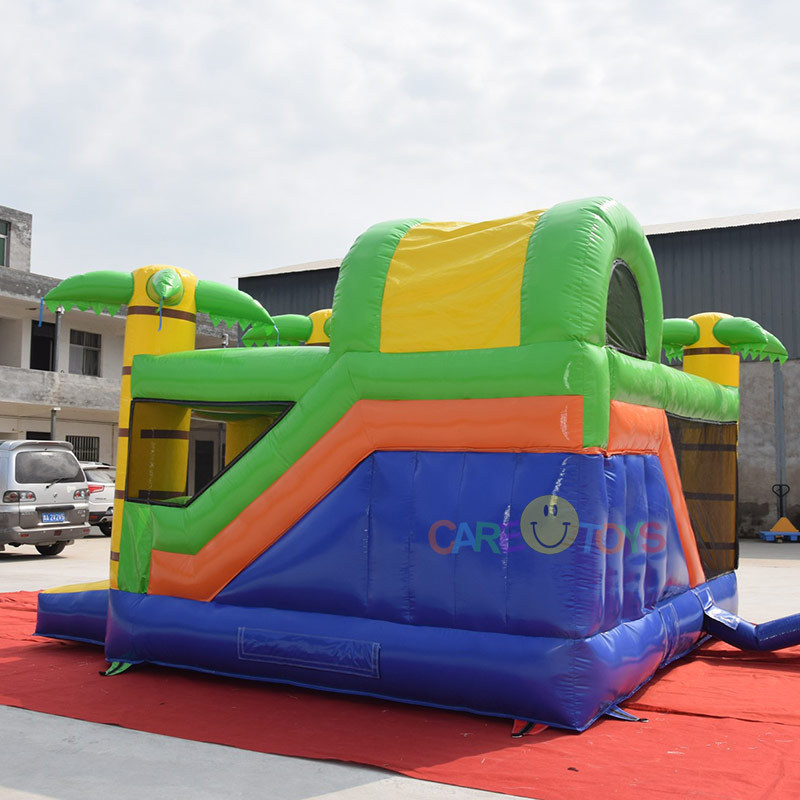 Forest Tiger bouncy castle with slide