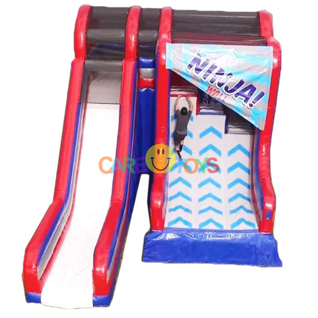 Inflatable ninja wall challenge game