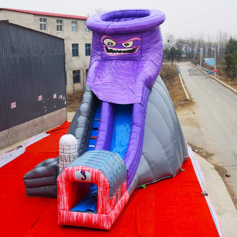 farm barnyard Twisted Twister bug inflatable slide