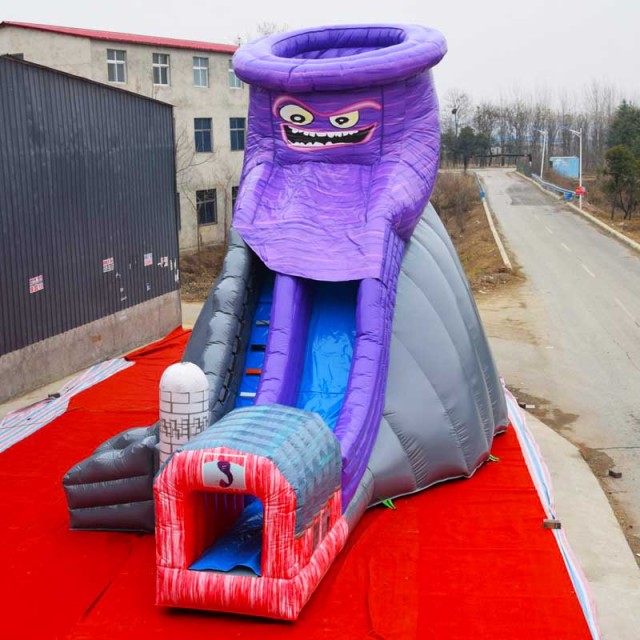 farm barnyard Twisted Twister bug inflatable slide