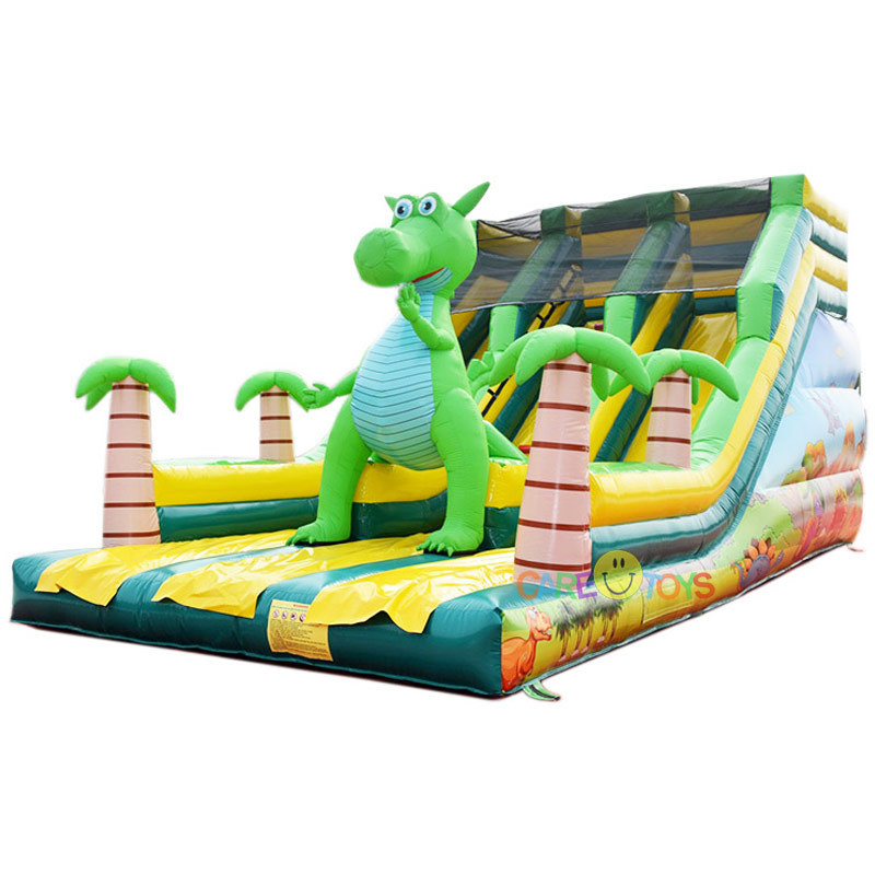 Giant 3D Dragon kids Dino inflatable slide