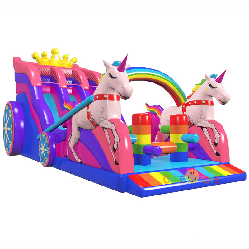 princess carriage inflatable slide