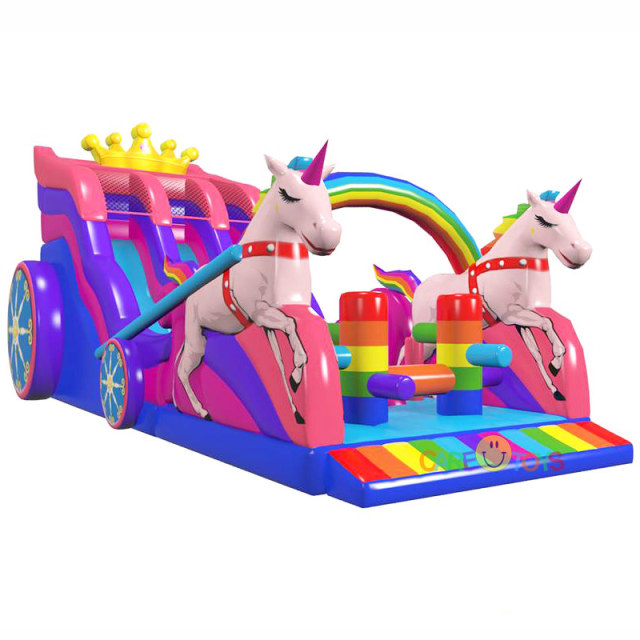 princess carriage inflatable slide