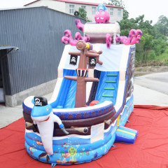 Octopus pirateship inflatable slide