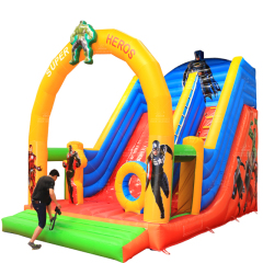 Superhero avenger inflatable arch slide