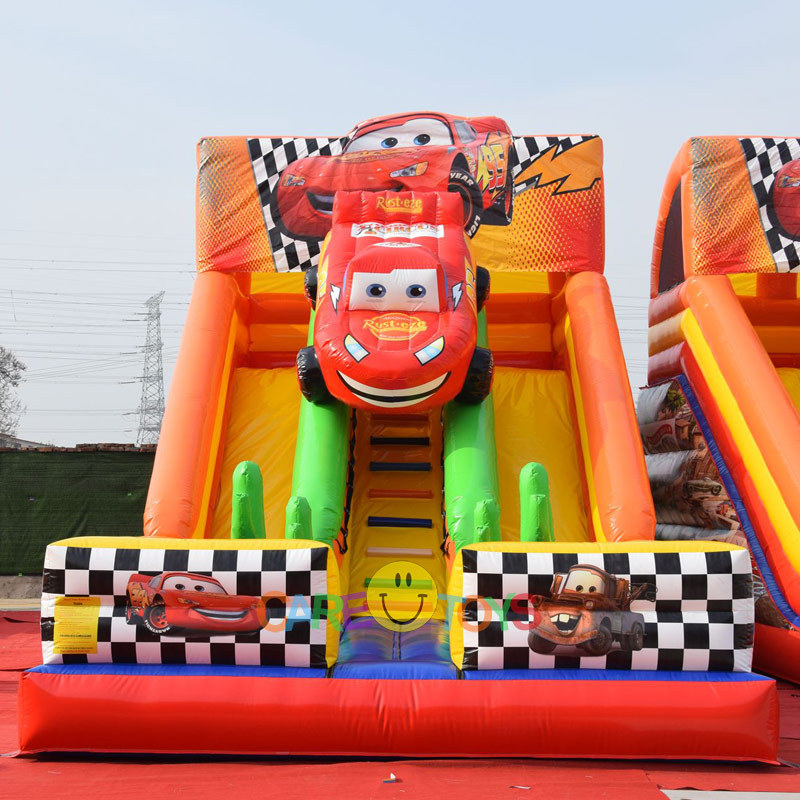 Cars themed inflatable slide