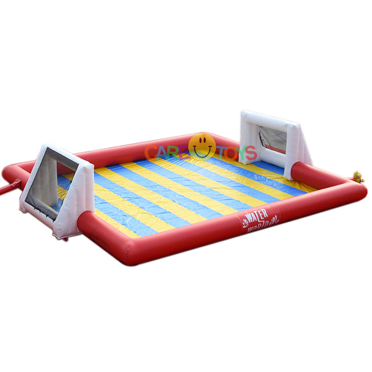 inflatable soap football pitch