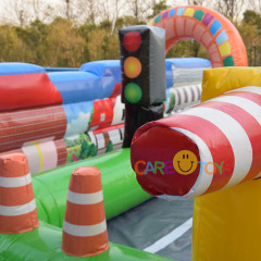 inflatable fun city race track