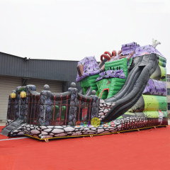 spooky mansion halloween hunted house giant adult inflatable slide