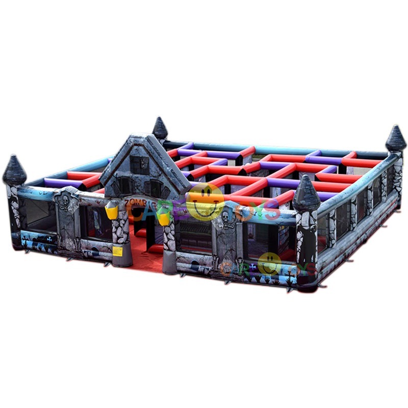 Halloween hunted inflatable maze