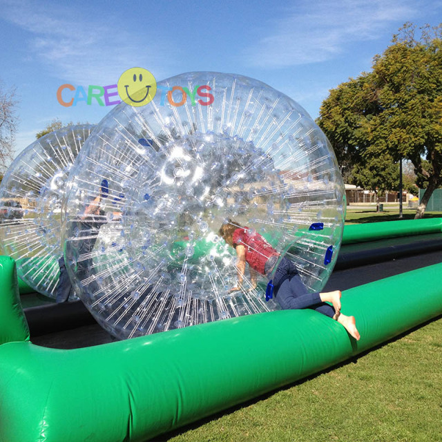 zorb race inflatable air track